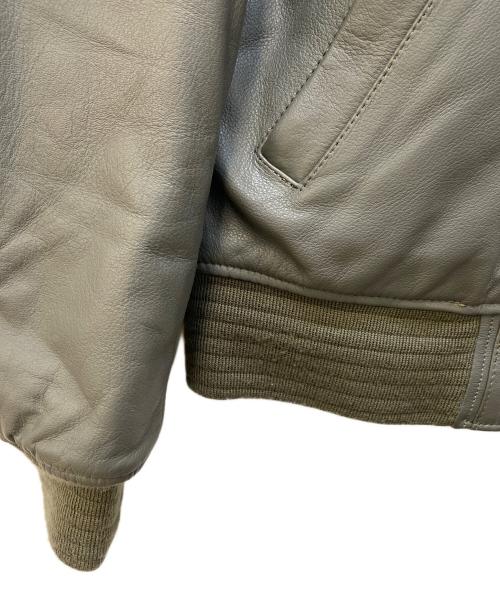 KADOYA（カドヤ）KADOYA (カドヤ) レザージャケット グリーン×オレンジ サイズ:Lの古着・服飾アイテム