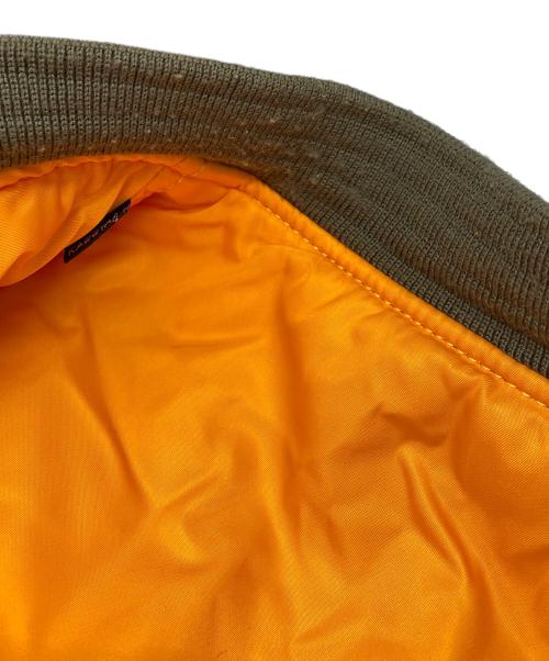 KADOYA（カドヤ）KADOYA (カドヤ) レザージャケット グリーン×オレンジ サイズ:Lの古着・服飾アイテム