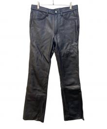 KADOYA（カドヤ）の古着「レザーパンツ」｜ブラック