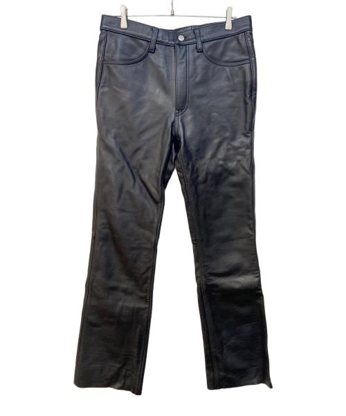 KADOYA（カドヤ）KADOYA (カドヤ) レザーパンツ ブラック サイズ:W31の古着・服飾アイテム
