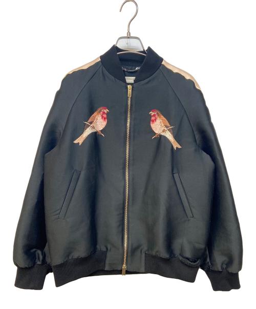 STELLA McCARTNEY（ステラマッカートニー）STELLA McCARTNEY (ステラマッカートニー) スカジャン ブラック×ベージュ サイズ:38の古着・服飾アイテム