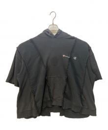 Champion×DISCOVERED（チャンピオン×ディスカバード）の古着「プルオーバーパーカー」｜ブラック