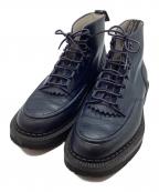 foot the coacherフットザコーチャー）の古着「レザーブーツ」｜ネイビー