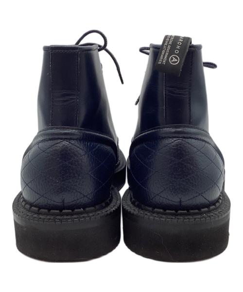 foot the coacher（フットザコーチャー）foot the coacher (フットザコーチャー) レザーブーツ ネイビー サイズ:27cmの古着・服飾アイテム