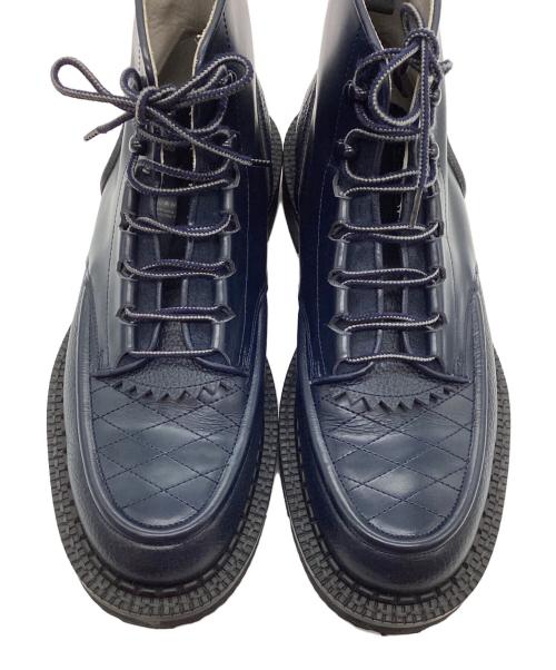 foot the coacher（フットザコーチャー）foot the coacher (フットザコーチャー) レザーブーツ ネイビー サイズ:27cmの古着・服飾アイテム