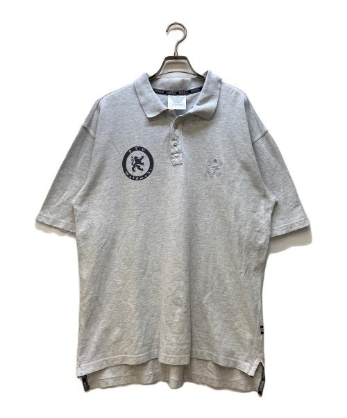 adidas（アディダス）adidas (アディダス) 半袖ポロシャツ グレー サイズ:Lの古着・服飾アイテム
