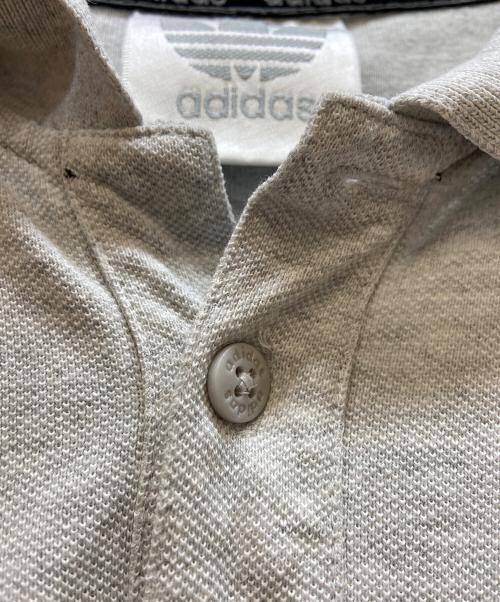 adidas（アディダス）adidas (アディダス) 半袖ポロシャツ グレー サイズ:Lの古着・服飾アイテム