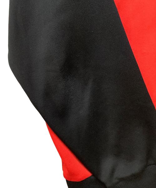 adidas（アディダス）adidas (アディダス) トラックジャケット/デサント製/80s ブラック×レッド サイズ:Mの古着・服飾アイテム
