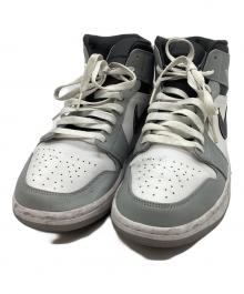 NIKE（ナイキ）の古着「ミッドカットスニーカー/Air Jordan 1 Mid "Grey White/Anthracite"」｜グレー×ブラック