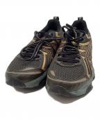 asicsアシックス）の古着「ローカットスニーカー」｜ブラック×ゴールド