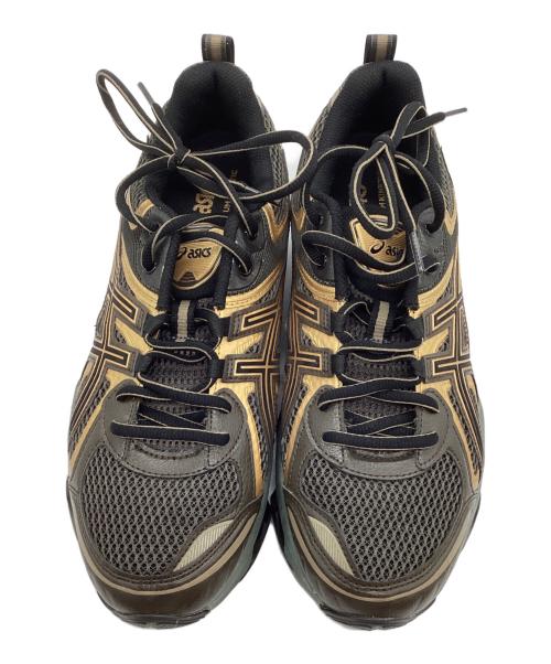 asics（アシックス）asics (アシックス) ローカットスニーカー ブラック×ゴールド サイズ:27cmの古着・服飾アイテム