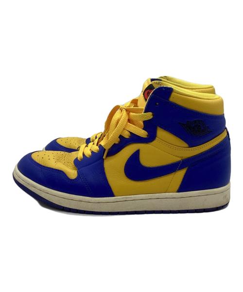 NIKE（ナイキ）NIKE (ナイキ) ハイカットスニーカー/Women's Air Jordan 1 High OG イエロー×ブルー サイズ:27cmの古着・服飾アイテム