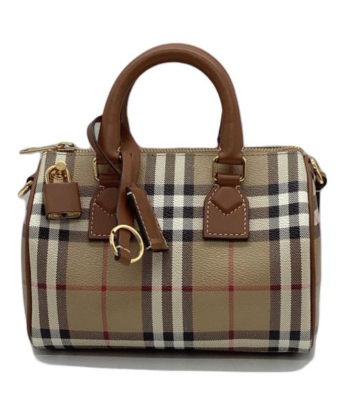 BURBERRY（バーバリー）BURBERRY (バーバリー) ショルダーバッグ ベージュ×ブラック×レッド×ホワイトの古着・服飾アイテム