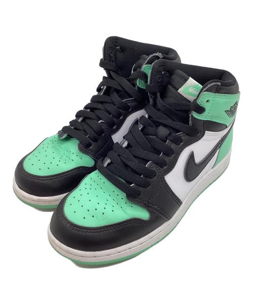 NIKE（ナイキ）NIKE (ナイキ) AIR JORDAN 1 RETRO HIGH OG 黄緑×ブラック×ホワイト サイズ:23cmの古着・服飾アイテム