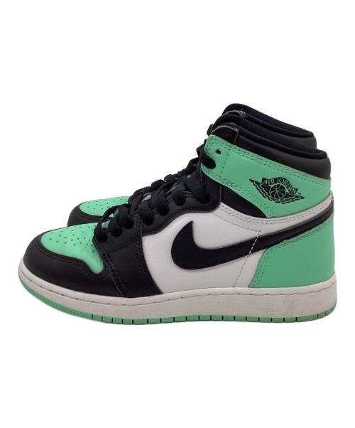 NIKE（ナイキ）NIKE (ナイキ) AIR JORDAN 1 RETRO HIGH OG 黄緑×ブラック×ホワイト サイズ:23cmの古着・服飾アイテム