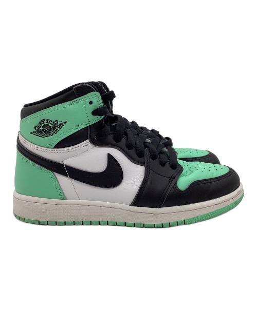 NIKE（ナイキ）NIKE (ナイキ) AIR JORDAN 1 RETRO HIGH OG 黄緑×ブラック×ホワイト サイズ:23cmの古着・服飾アイテム