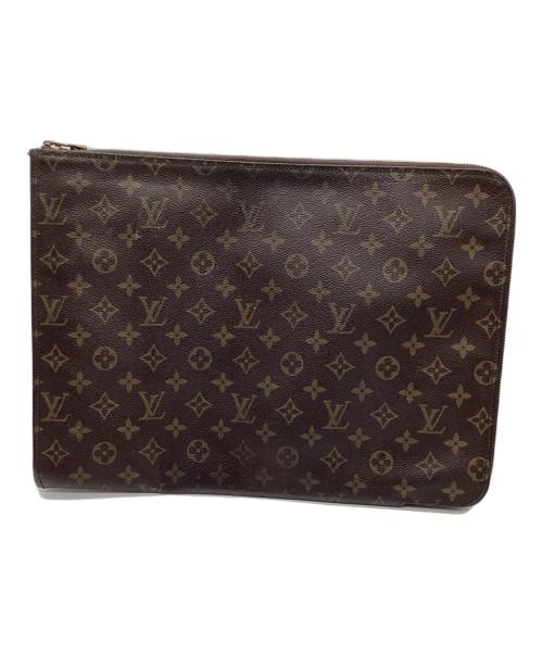 LOUIS VUITTON（ルイ ヴィトン）LOUIS VUITTON (ルイ ヴィトン) クラッチバッグ/モノグラム ポッシュ・ドキュマン ブラウンの古着・服飾アイテム