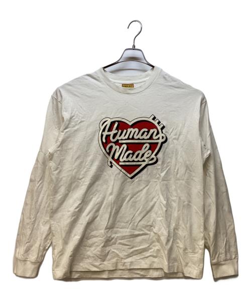 HUMAN MADE（ヒューマンメイド）HUMAN MADE (ヒューマンメイド) 長袖カットソー ホワイト サイズ:XXLの古着・服飾アイテム