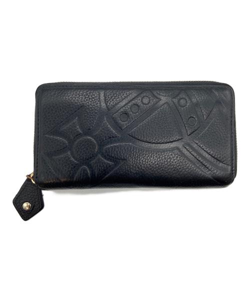 Vivienne Westwood（ヴィヴィアンウエストウッド）Vivienne Westwood (ヴィヴィアンウエストウッド) ラウンドファスナー財布 ブラックの古着・服飾アイテム