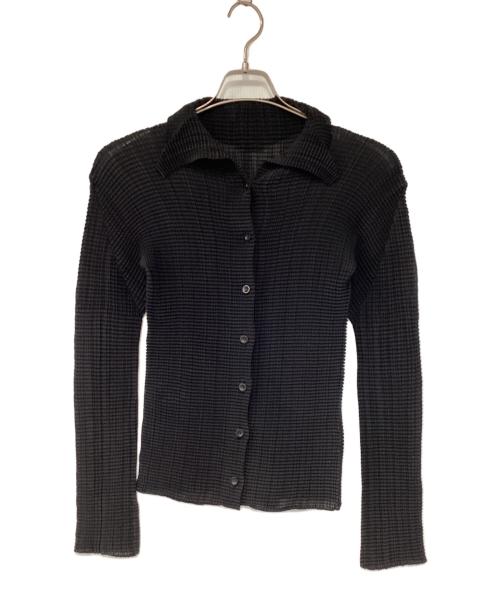 ISSEY MIYAKE（イッセイミヤケ）ISSEY MIYAKE (イッセイミヤケ) 薄手カーディガン ブラック サイズ:Mの古着・服飾アイテム