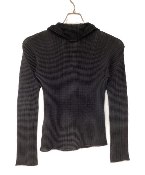 ISSEY MIYAKE（イッセイミヤケ）ISSEY MIYAKE (イッセイミヤケ) 薄手カーディガン ブラック サイズ:Mの古着・服飾アイテム