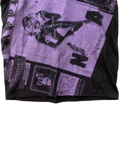 SUPREME（シュプリーム）SUPREME (シュプリーム) 半袖カットソー ブラック×パープル サイズ:Mの古着・服飾アイテム