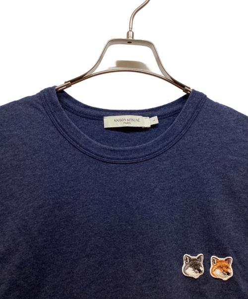 maison kitsune（メゾンキツネ）maison kitsune (メゾンキツネ) 半袖カットソー ネイビー サイズ:Lの古着・服飾アイテム