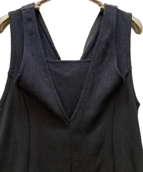 Adam et Rope（アダム エ ロペ）Adam et Rope (アダム エ ロペ) ノースリーブ・キャミソールワンピース ブラック サイズ:FREEの古着・服飾アイテム