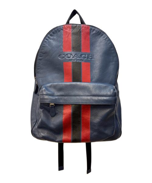 COACH（コーチ）COACH (コーチ) リュック ブルー×レッド×ブラックの古着・服飾アイテム