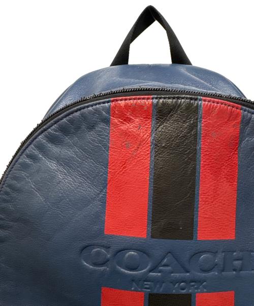 COACH（コーチ）COACH (コーチ) リュック ブルー×レッド×ブラックの古着・服飾アイテム