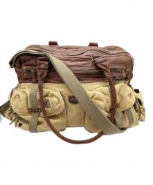 DIESEL（ディーゼル）の古着「ボストンバッグ」｜カーキ×ブラウン