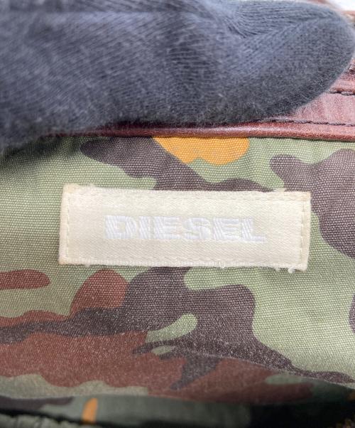 DIESEL（ディーゼル）DIESEL (ディーゼル) ボストンバッグ カーキ×ブラウンの古着・服飾アイテム