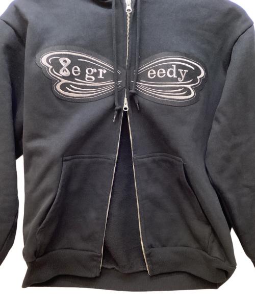 8e greedy（ビーグリーディー）8e greedy (ビーグリーディー) ジップパーカー ブラック サイズ:Lの古着・服飾アイテム