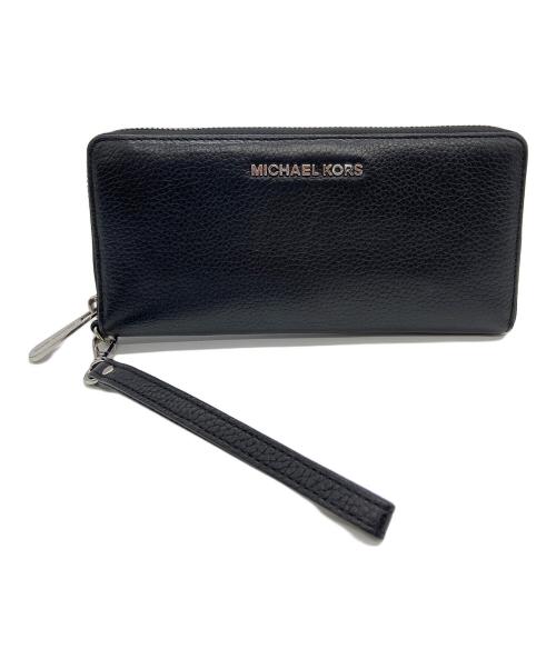 MICHAEL KORS（マイケル・コース）MICHAEL KORS (マイケル・コース) ラウンドファスナー財布 ブラックの古着・服飾アイテム