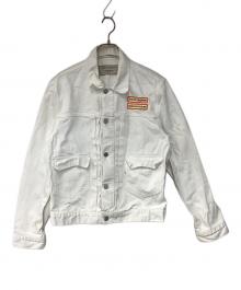 maison kitsune×Toiletpaper（メゾンキツネ×Toiletpaper）の古着「デニムジャケット」｜ホワイト