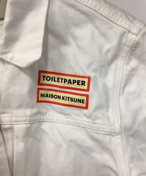 maison kitsune（メゾンキツネ）maison kitsune (メゾンキツネ) Toiletpaper (Toiletpaper) デニムジャケット ホワイト サイズ:Mの古着・服飾アイテム