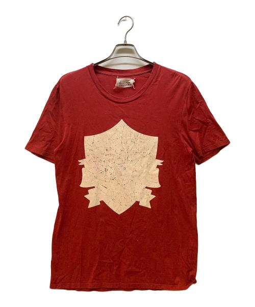 Maison Margiela（メゾンマルジェラ）Maison Margiela (メゾンマルジェラ) 半袖カットソー レッド サイズ:48の古着・服飾アイテム