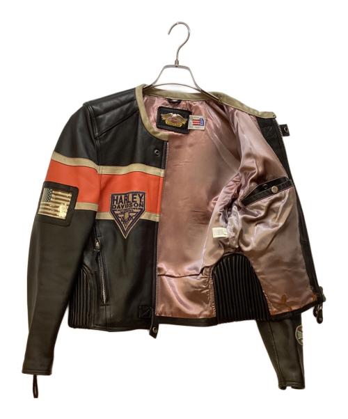 HARLEY-DAVIDSON（ハーレーダビッドソン）HARLEY-DAVIDSON (ハーレーダビッドソン) レザージャケット ブラック サイズ:Mの古着・服飾アイテム