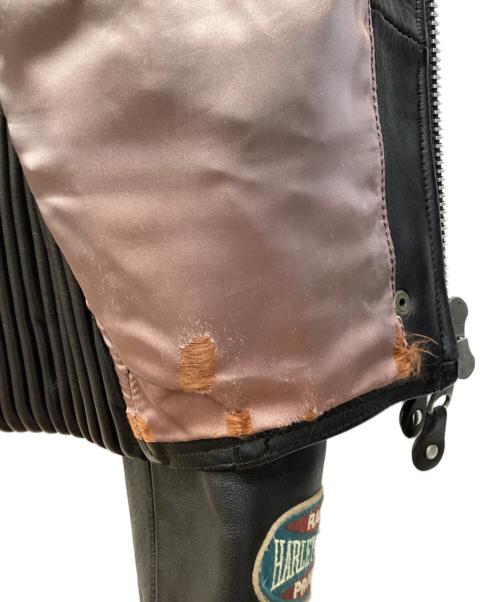 HARLEY-DAVIDSON（ハーレーダビッドソン）HARLEY-DAVIDSON (ハーレーダビッドソン) レザージャケット ブラック サイズ:Mの古着・服飾アイテム