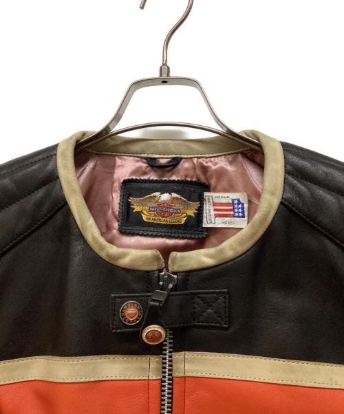 HARLEY-DAVIDSON（ハーレーダビッドソン）HARLEY-DAVIDSON (ハーレーダビッドソン) レザージャケット ブラック サイズ:Mの古着・服飾アイテム