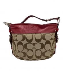 COACH（コーチ）の古着「ショルダーバッグ」｜レッド×ベージュ