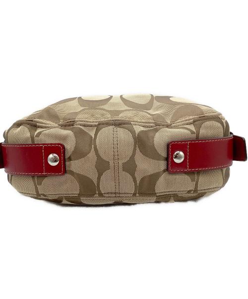 COACH（コーチ）COACH (コーチ) ショルダーバッグ レッド×ベージュの古着・服飾アイテム