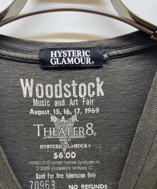 Hysteric Glamour（ヒステリックグラマー）Hysteric Glamour (ヒステリックグラマー) THEATER8 (シアターエイト) 半袖カットソー/wood stock グレー サイズ:Mの古着・服飾アイテム