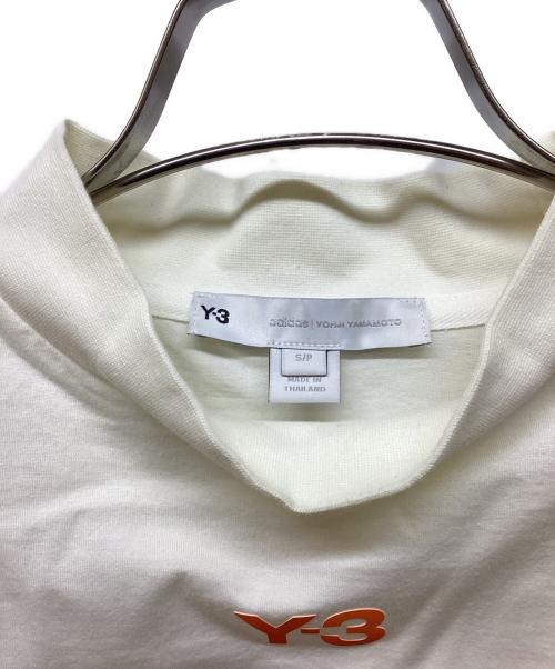 Y-3（ワイスリー）Y-3 (ワイスリー) モックネックカットソー アイボリー×オレンジ サイズ:Sの古着・服飾アイテム