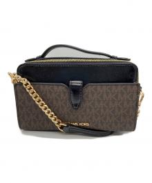 MICHAEL KORS（マイケル・コース）の古着「チェーンショルダーバッグ」｜ブラック×ブラウン