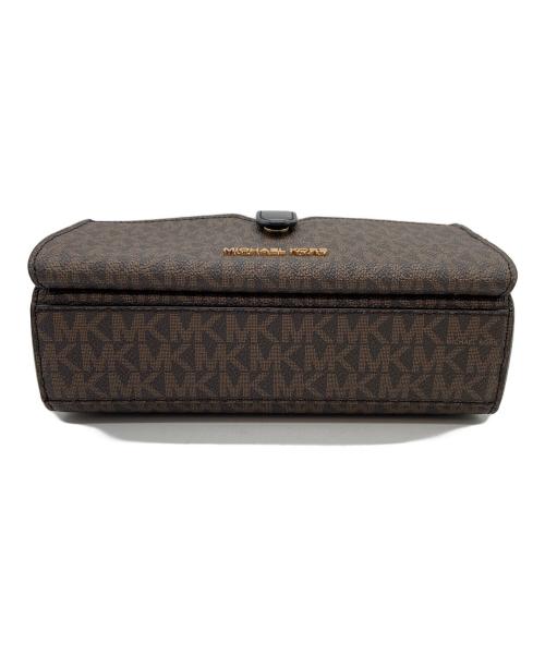 MICHAEL KORS（マイケル・コース）MICHAEL KORS (マイケル・コース) チェーンショルダーバッグ ブラック×ブラウンの古着・服飾アイテム