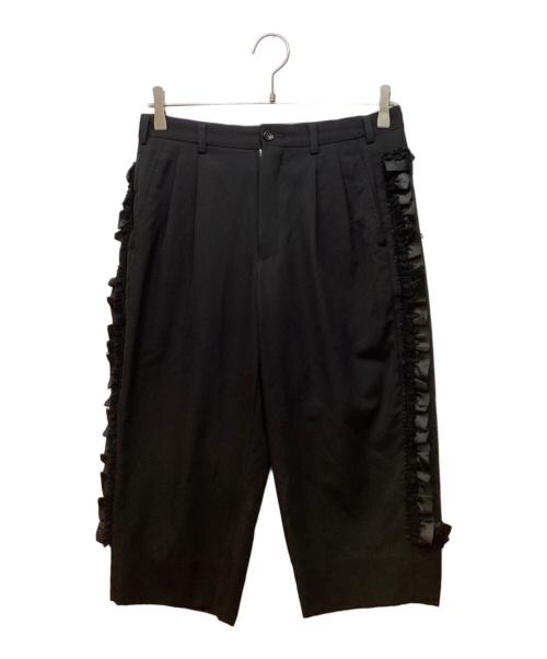 COMME des GARCONS（コムデギャルソン）COMME des GARCONS (コムデギャルソン) サイドフリルパンツ ブラック サイズ:Sの古着・服飾アイテム