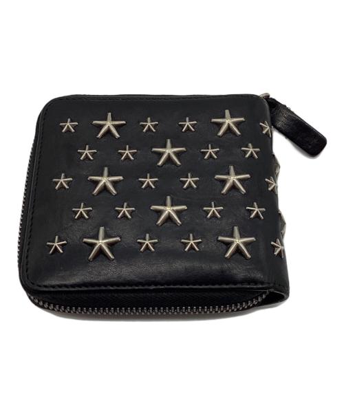 JIMMY CHOO（ジミーチュウ）JIMMY CHOO (ジミーチュウ) 2つ折り財布 ブラックの古着・服飾アイテム