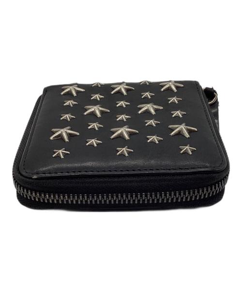 JIMMY CHOO（ジミーチュウ）JIMMY CHOO (ジミーチュウ) 2つ折り財布 ブラックの古着・服飾アイテム