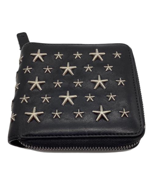 JIMMY CHOO（ジミーチュウ）JIMMY CHOO (ジミーチュウ) 2つ折り財布 ブラックの古着・服飾アイテム